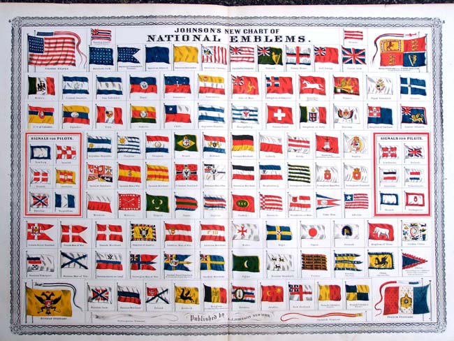 Johnson's 'New Chart of National Emblems' published in New York in 1863. — image 2